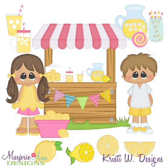 Lemonade Stand SVG Cutting Files + Clipart - Click Image to Close